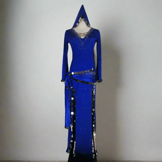 ABUMA - Custom Royal Blue Baladi Dress with Sequin Accents