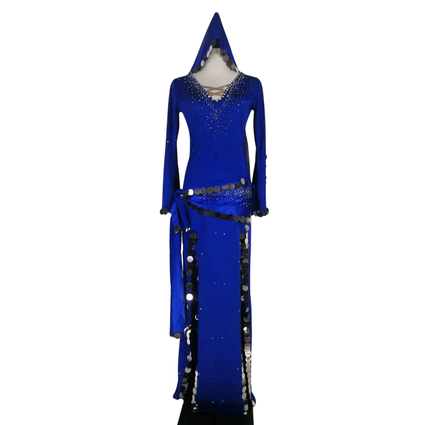 ABUMA - Custom Royal Blue Baladi Dress with Sequin Accents