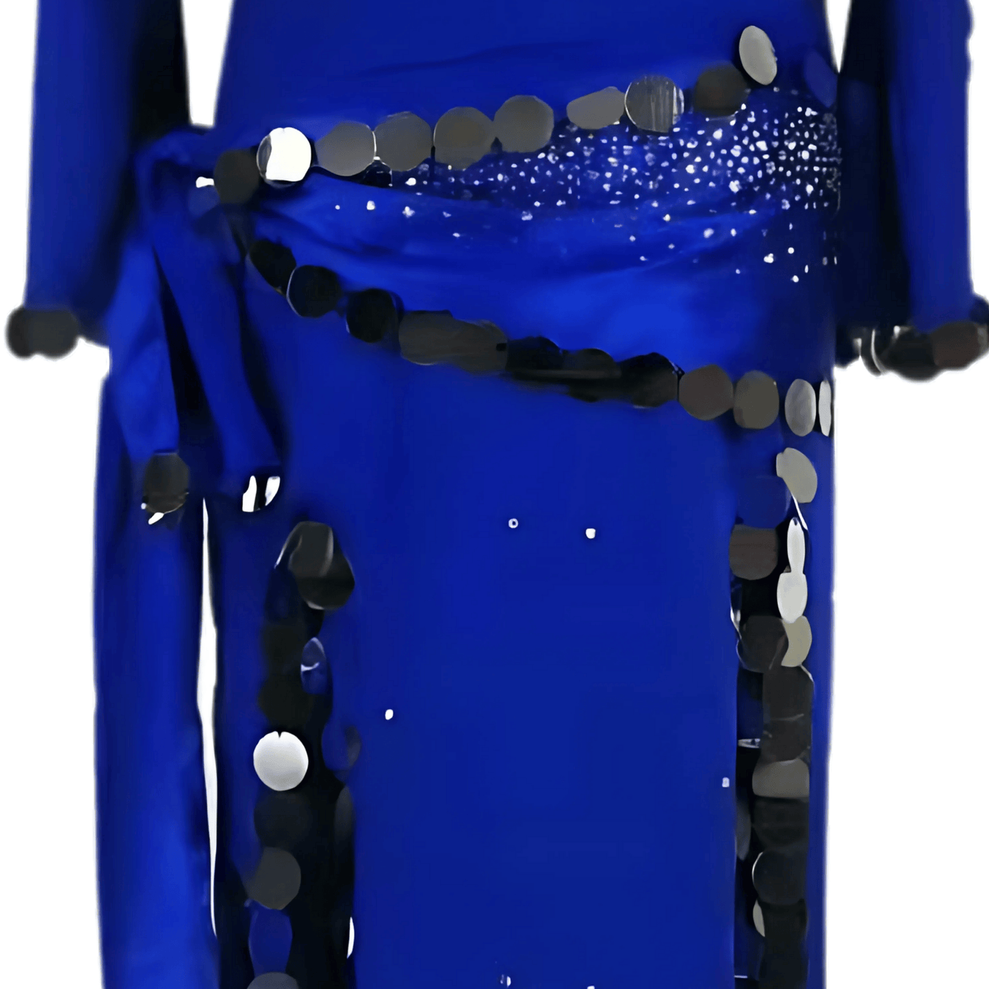 ABUMA - Custom Royal Blue Baladi Dress with Sequin Accents