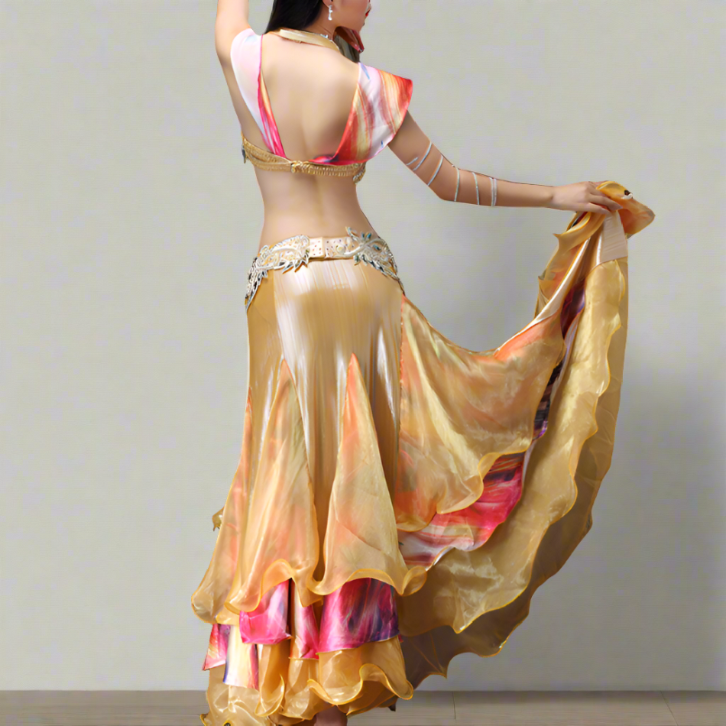 Showcasing high-end Egyptian belly dance costumes with ornate designs. Shop luxurious Badla sets, intricate bra and belt sets, and elaborately decorated outfits. Ideal for performances, our preBaladi and Saidi dancewear collection with traditional Egyptian belly dance outfits. Shop Balady costumes, Saidy costumes, folk dance costumes, oriental dance wear, & professional attire. Find Baladi dresses, Saidi gallabiyahs in a range of styles, sizes, & fabrics ideal for dance practice & performance, free shipping