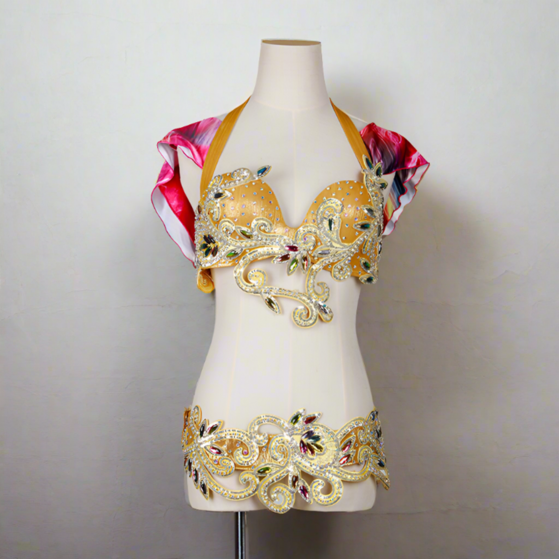 Showcasing high-end Egyptian belly dance costumes with ornate designs. Shop luxurious Badla sets, intricate bra and belt sets, and elaborately decorated outfits. Ideal for performances, our preBaladi and Saidi dancewear collection with traditional Egyptian belly dance outfits. Shop Balady costumes, Saidy costumes, folk dance costumes, oriental dance wear, & professional attire. Find Baladi dresses, Saidi gallabiyahs in a range of styles, sizes, & fabrics ideal for dance practice & performance, free shipping