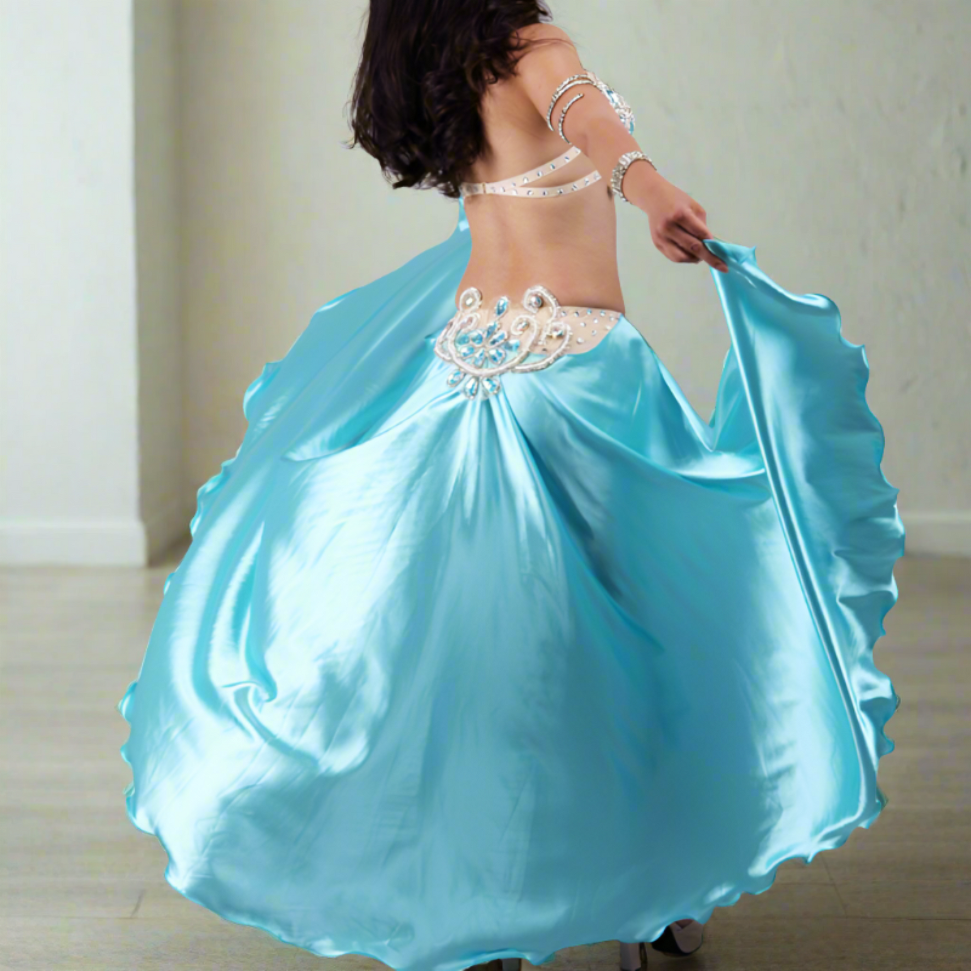 Showcasing high-end Egyptian belly dance costumes with ornate designs. Shop luxurious Badla sets, intricate bra and belt sets, and elaborately decorated outfits. Ideal for performances, our preBaladi and Saidi dancewear collection with traditional Egyptian belly dance outfits. Shop Balady costumes, Saidy costumes, folk dance costumes, oriental dance wear, & professional attire. Find Baladi dresses, Saidi gallabiyahs in a range of styles, sizes, & fabrics ideal for dance practice & performance, free shipping