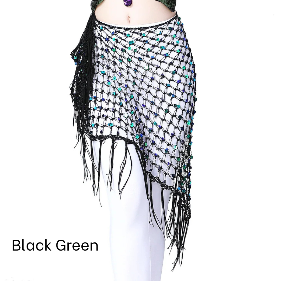 KULA Belly Dance Hip Scarf with Fringe