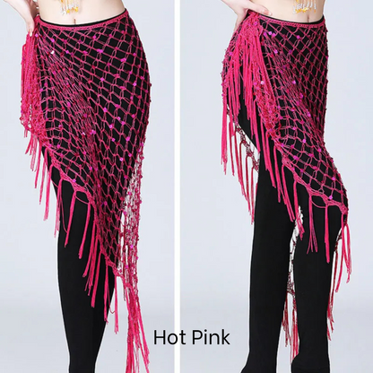 KULA Belly Dance Hip Scarf with Fringe