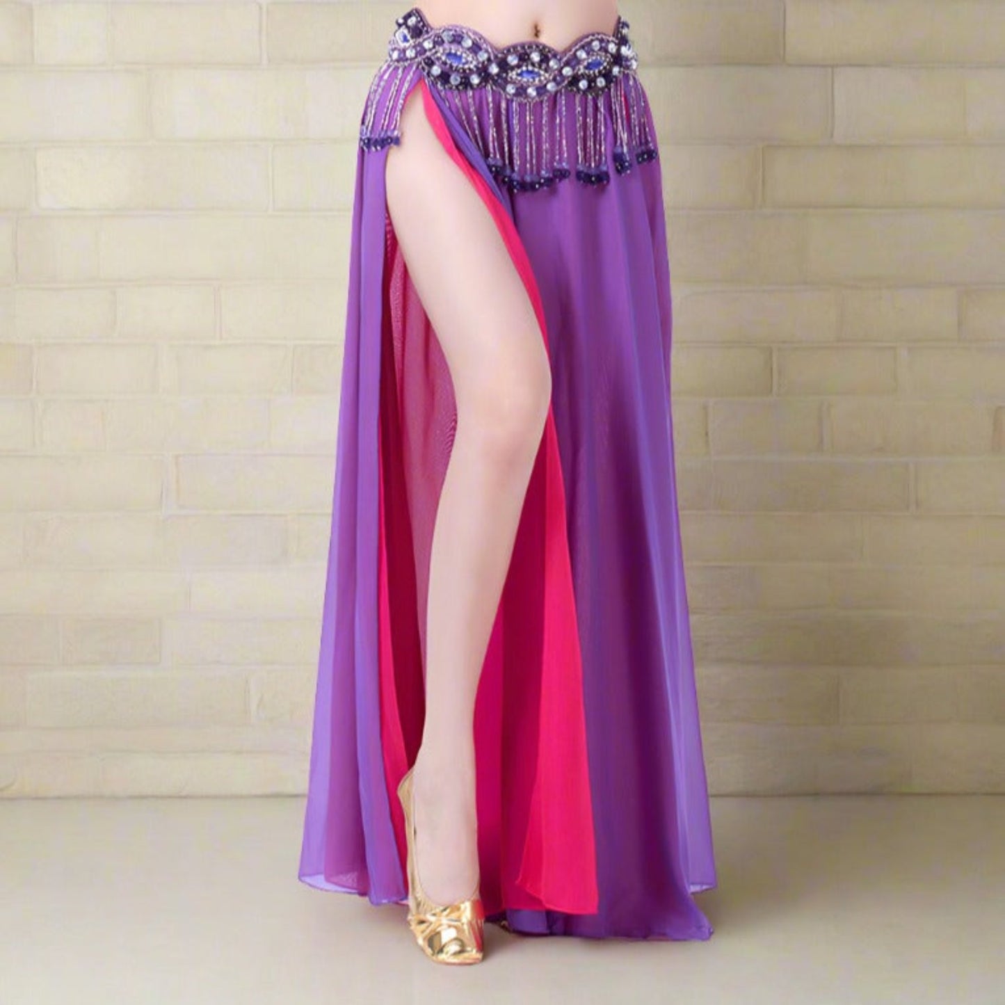 Shop our satin & chiffon skirts, belly dance skirts with 1 slit, 2 slits, & no slits. Discover elegant satin skirts, chiffon dance skirts, split skirts for belly dance costume, flowing satin and chiffon skirts, and versatile dancewear. Perfect for performances and practice, with options for every style. free shipping