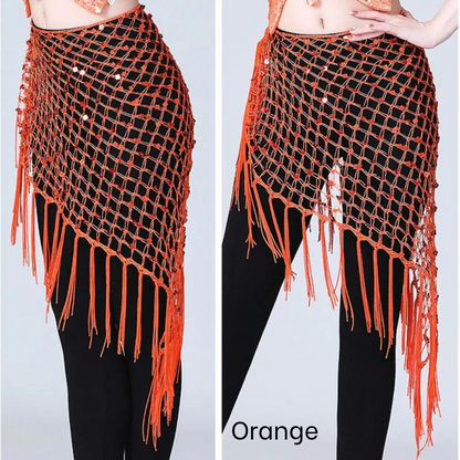 KULA Belly Dance Hip Scarf with Fringe