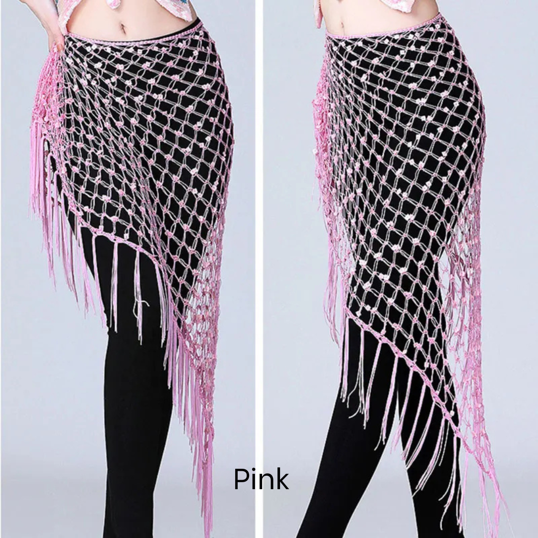 KULA Belly Dance Hip Scarf with Fringe