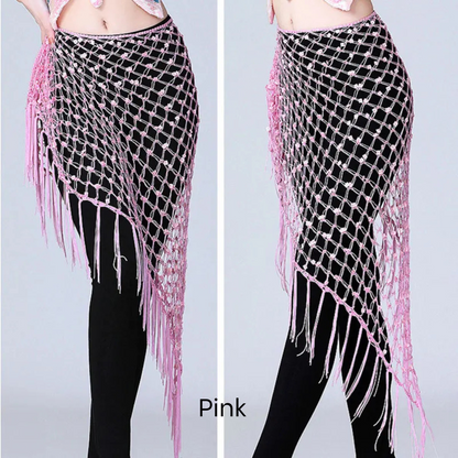 KULA Belly Dance Hip Scarf with Fringe