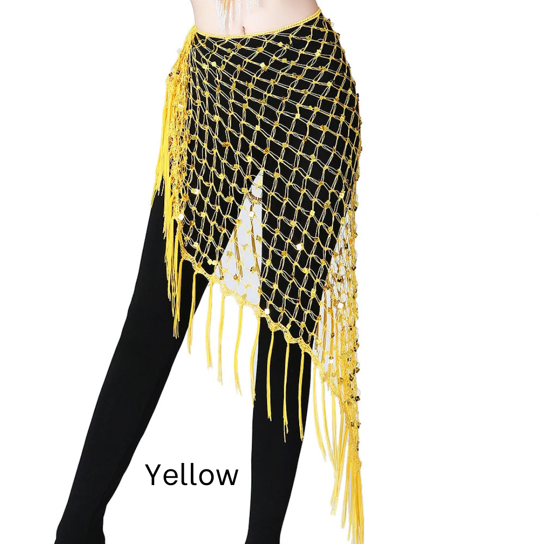 KULA Belly Dance Hip Scarf with Fringe