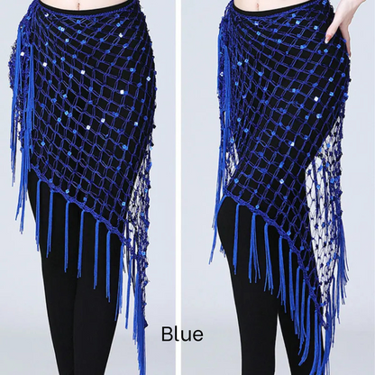 KULA Belly Dance Hip Scarf with Fringe