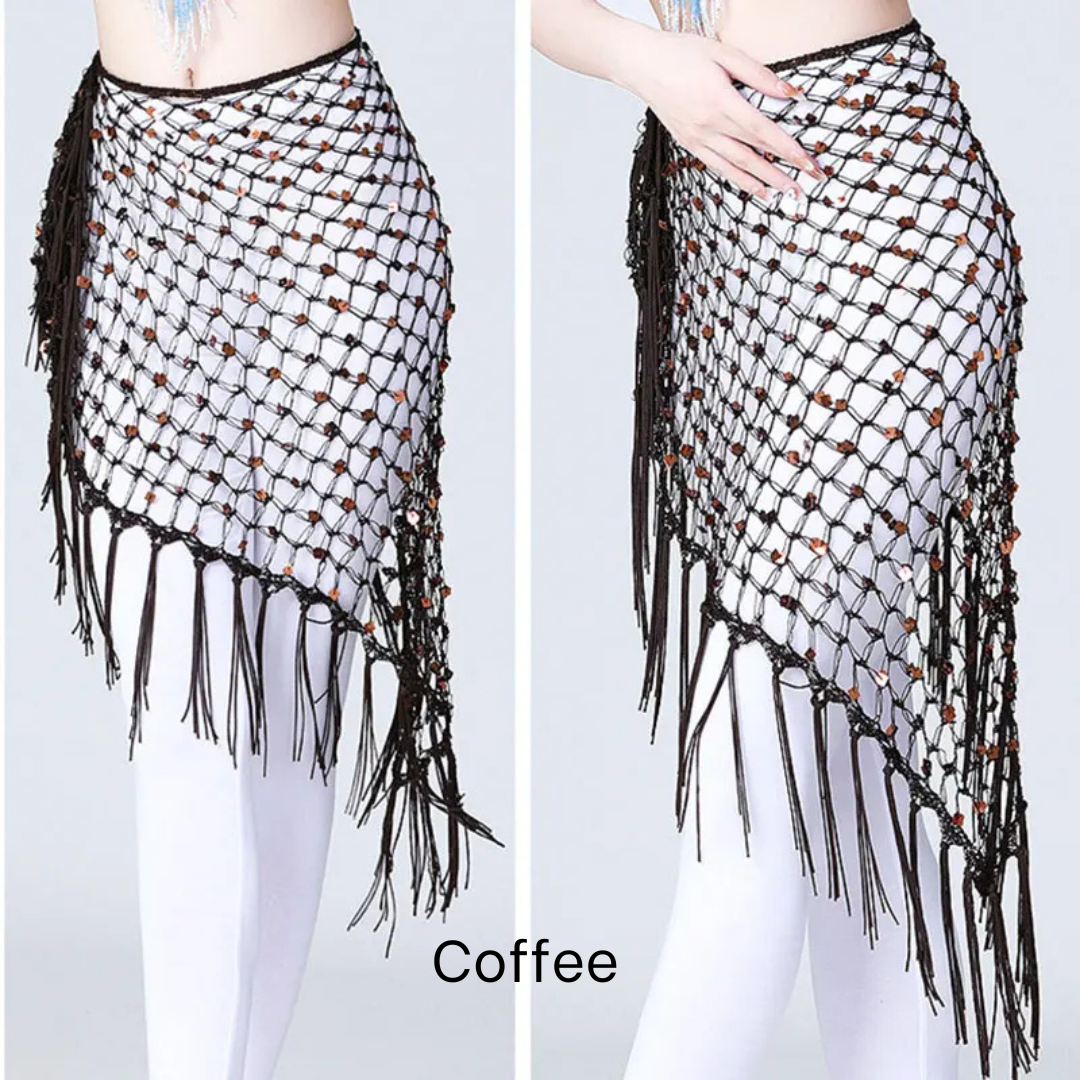 KULA Belly Dance Hip Scarf with Fringe