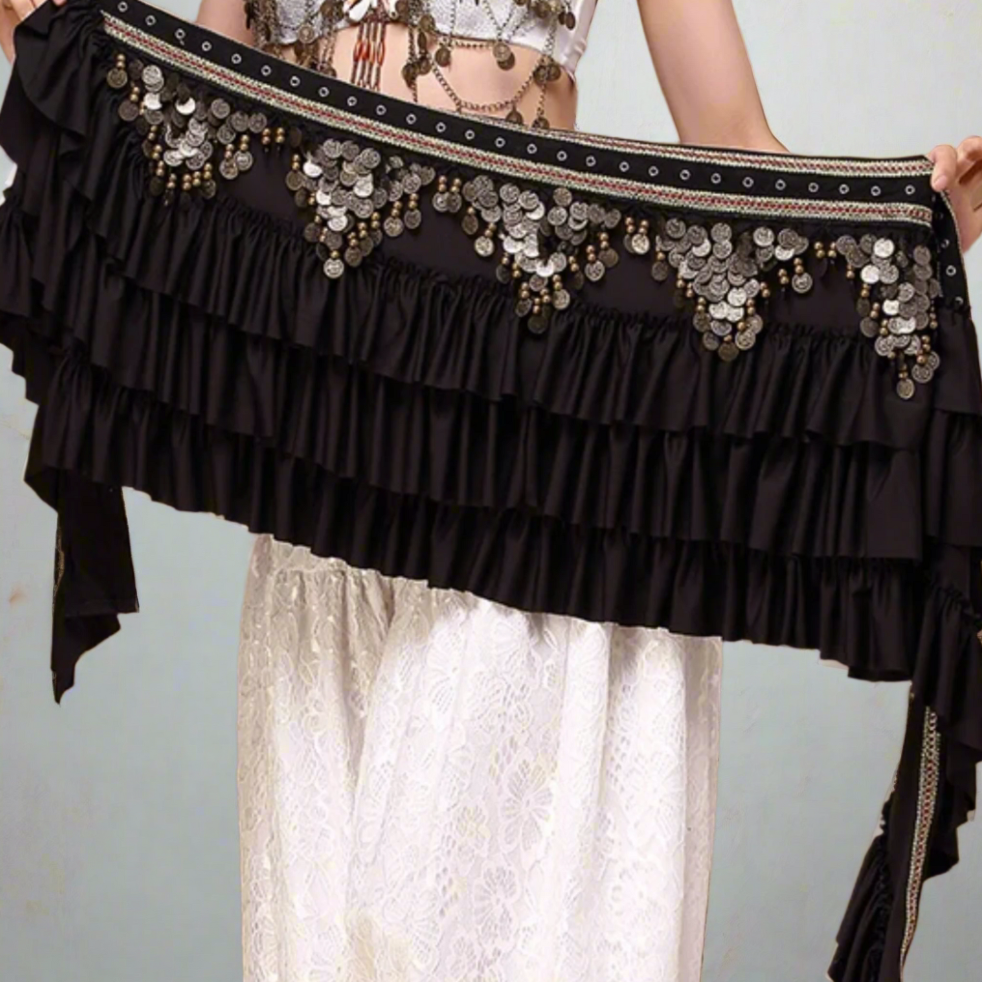 Shop our hip scarf & shawl, featuring belly dance hip scarves, tribal coin belts, fringe hip belts, and dance shawls. Find vibrant hip wraps, embellished shawls, and decorative dance scarves. Perfect for practice and performances, we offer a variety of styles and colors to enhance your belly dance outfits free shipping