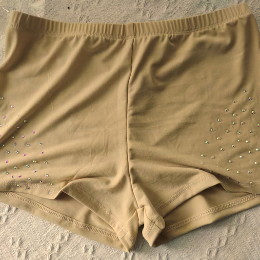 SAMEENA Nude-colored safety shorts for dance performance