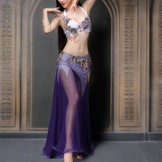 Showcasing high-end Egyptian belly dance costumes with ornate designs. Shop luxurious Badla sets, intricate bra and belt sets, and elaborately decorated outfits. Ideal for performances, our preBaladi and Saidi dancewear collection with traditional Egyptian belly dance outfits. Shop Balady costumes, Saidy costumes, folk dance costumes, oriental dance wear, & professional attire. Find Baladi dresses, Saidi gallabiyahs in a range of styles, sizes, & fabrics ideal for dance practice & performance, free shipping