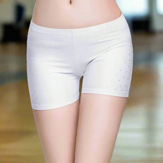 white bellydance safety shorts balady